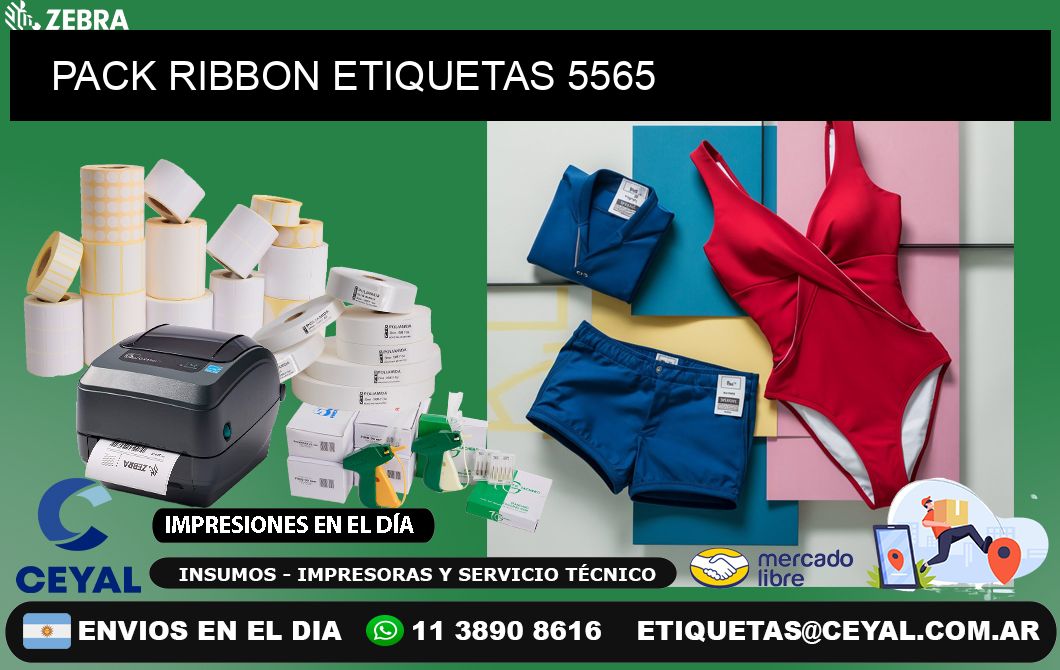 PACK RIBBON ETIQUETAS 5565