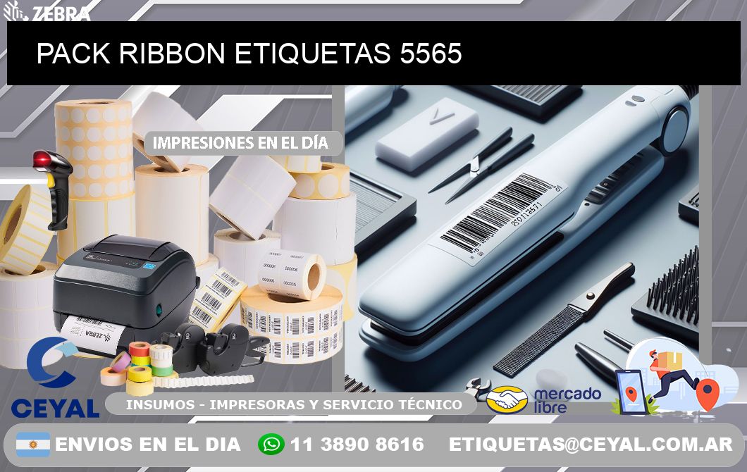 PACK RIBBON ETIQUETAS 5565
