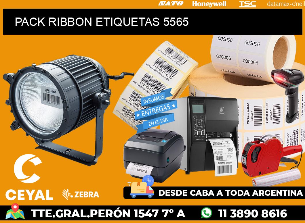 PACK RIBBON ETIQUETAS 5565