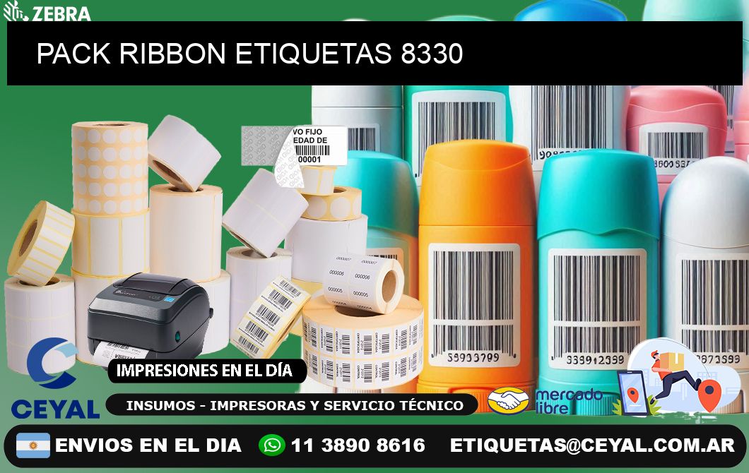 PACK RIBBON ETIQUETAS 8330