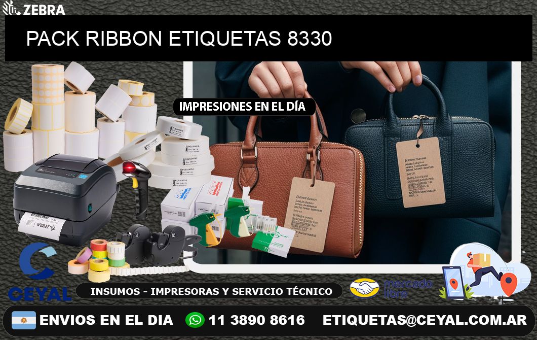 PACK RIBBON ETIQUETAS 8330