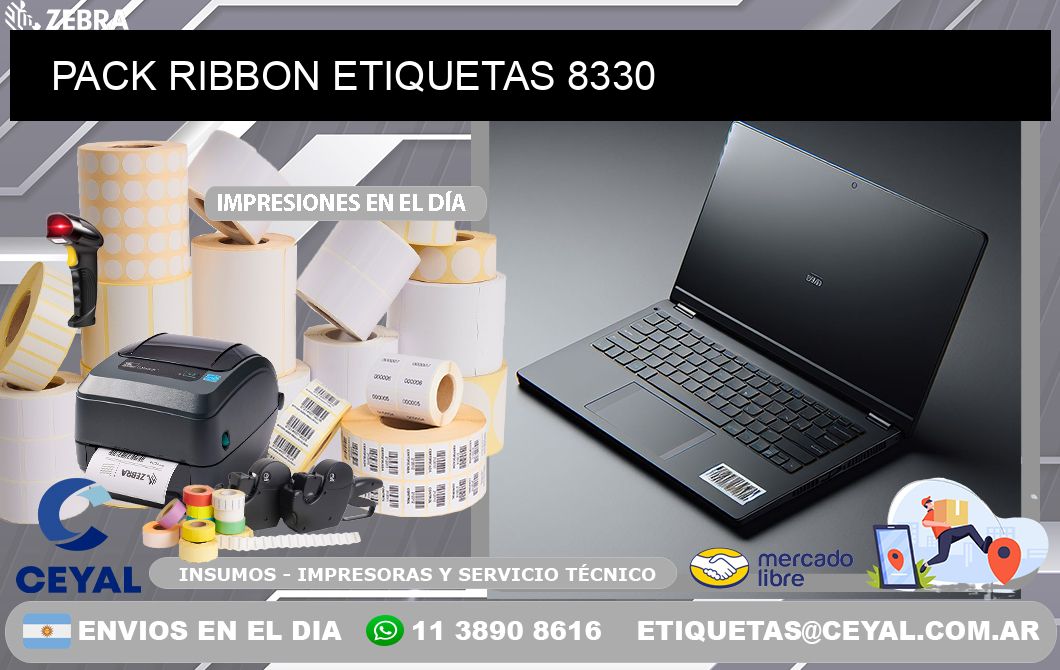 PACK RIBBON ETIQUETAS 8330