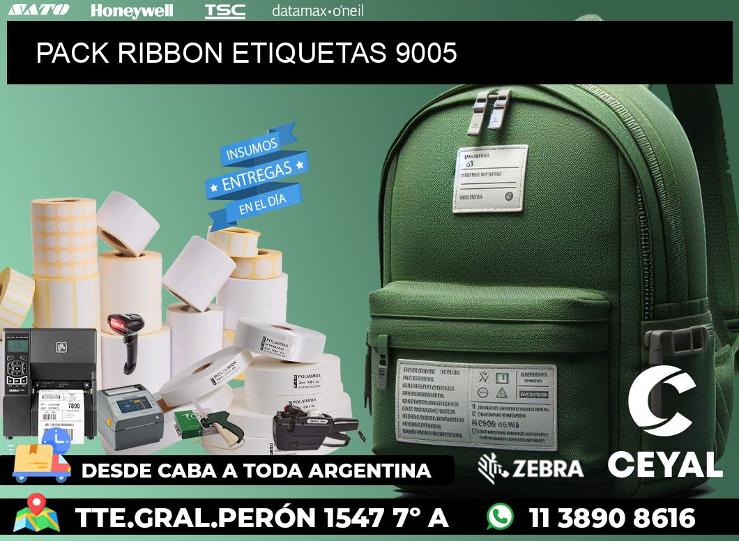 PACK RIBBON ETIQUETAS 9005