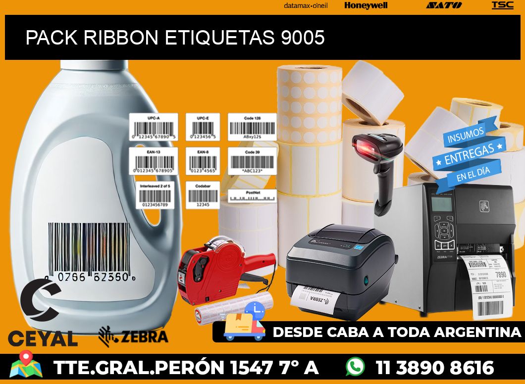 PACK RIBBON ETIQUETAS 9005