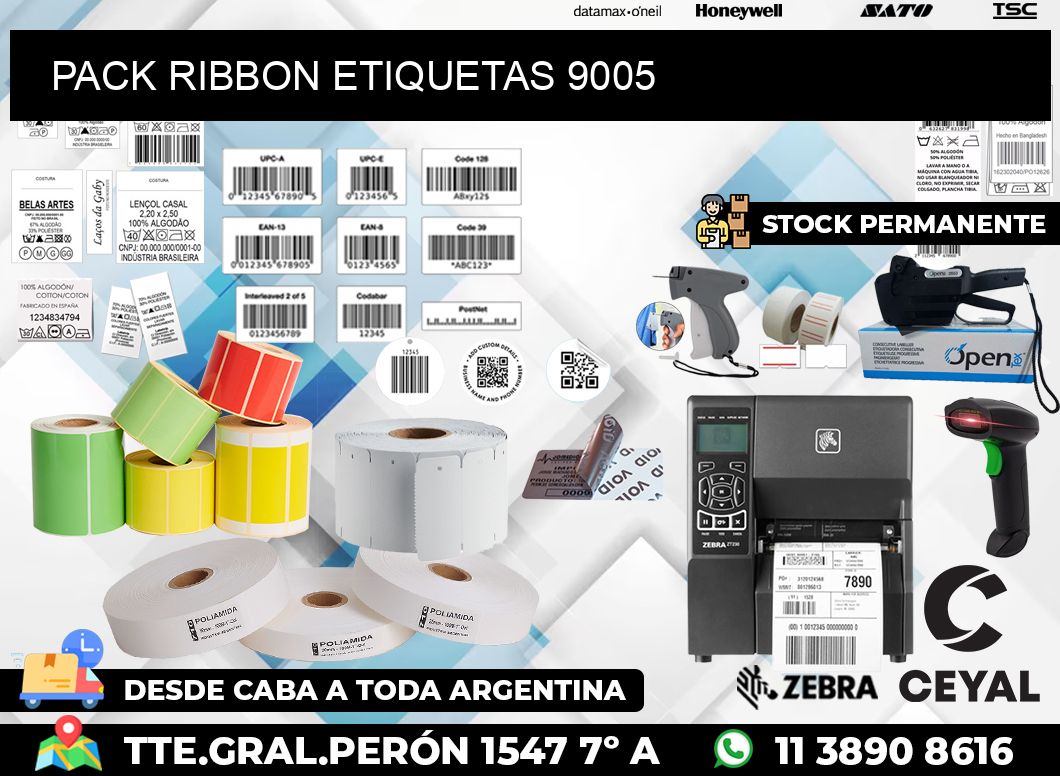 PACK RIBBON ETIQUETAS 9005