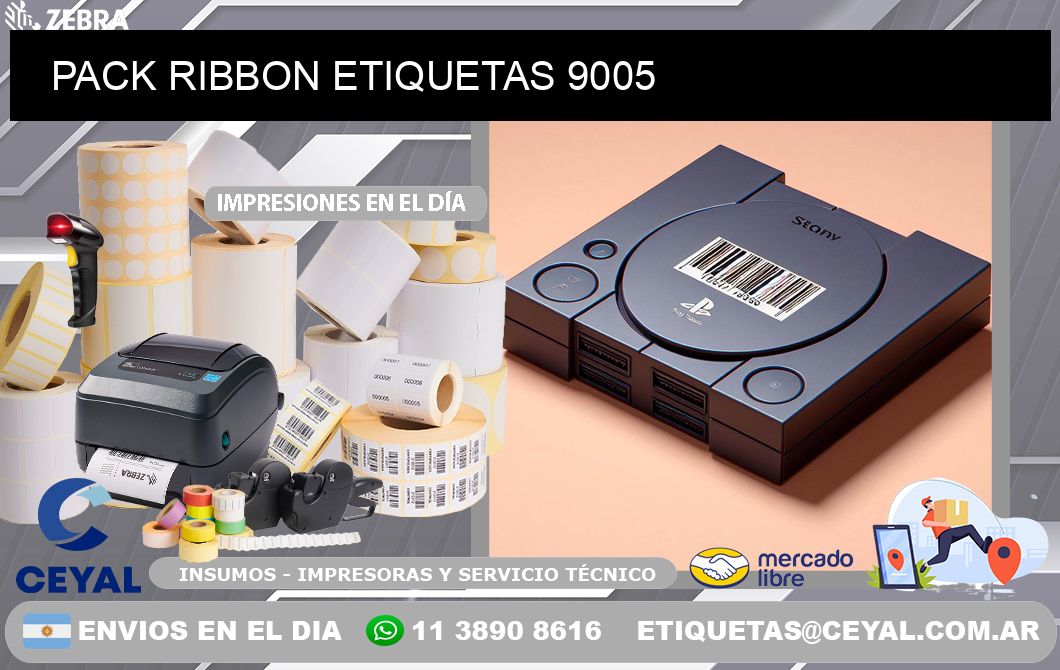 PACK RIBBON ETIQUETAS 9005