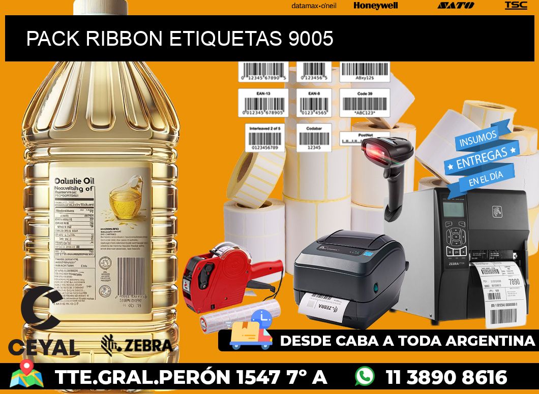 PACK RIBBON ETIQUETAS 9005