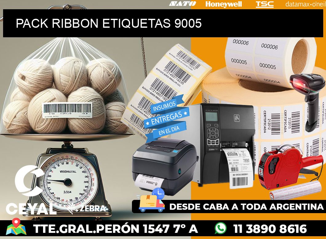 PACK RIBBON ETIQUETAS 9005