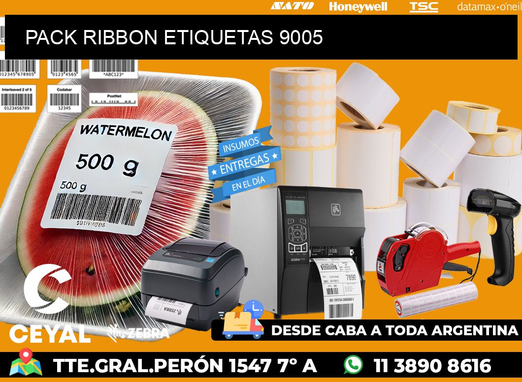 PACK RIBBON ETIQUETAS 9005