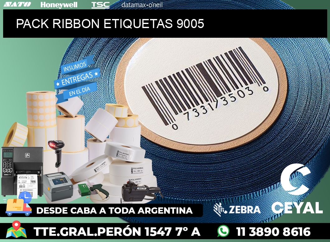 PACK RIBBON ETIQUETAS 9005