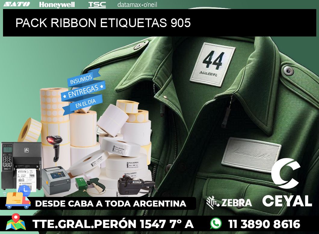 PACK RIBBON ETIQUETAS 905