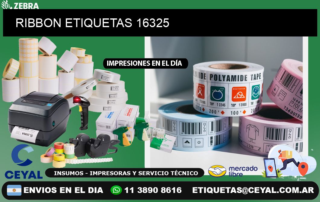 RIBBON ETIQUETAS 16325