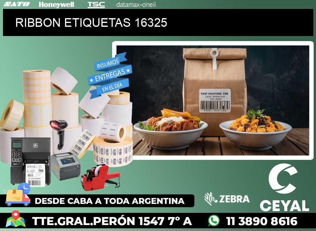 RIBBON ETIQUETAS 16325