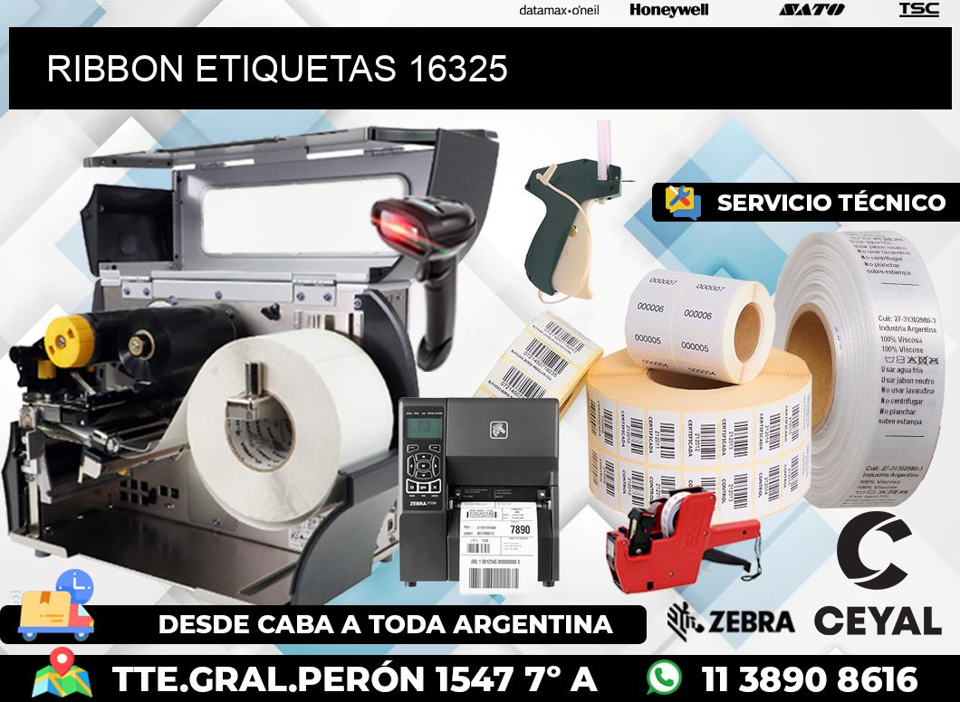 RIBBON ETIQUETAS 16325