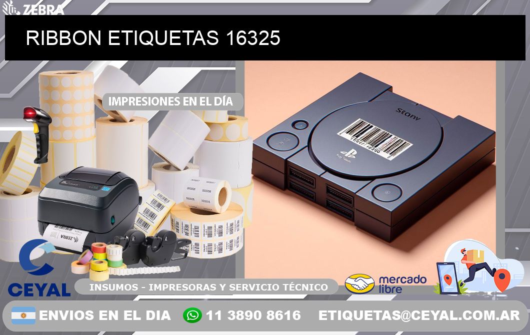RIBBON ETIQUETAS 16325