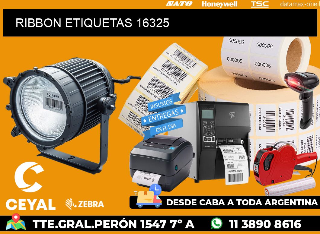 RIBBON ETIQUETAS 16325