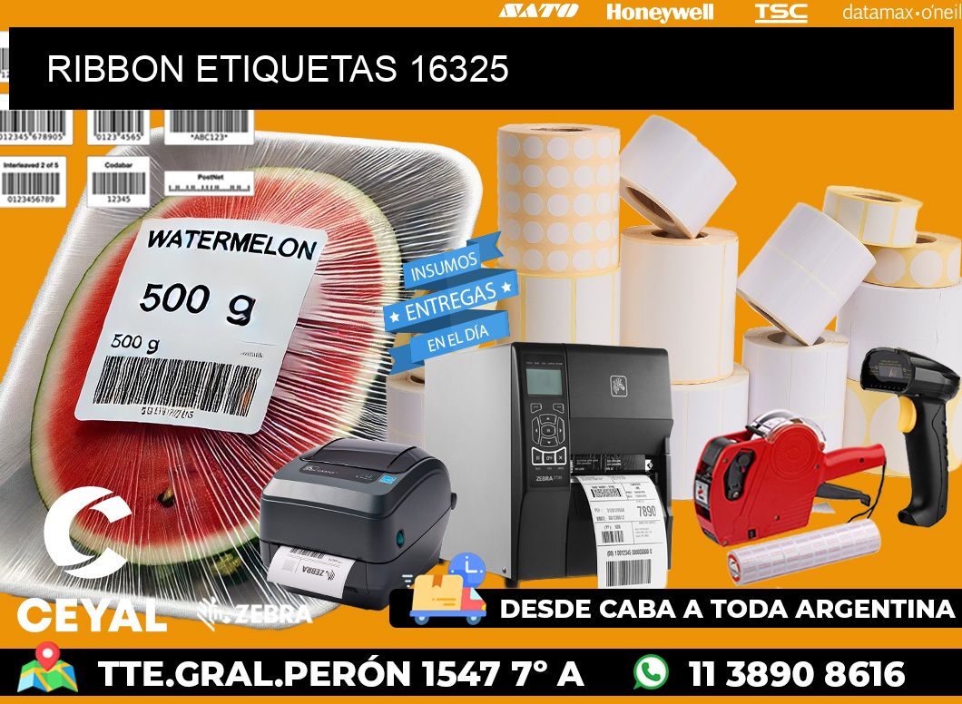 RIBBON ETIQUETAS 16325