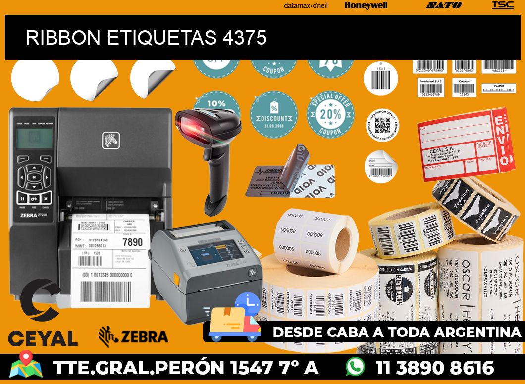 RIBBON ETIQUETAS 4375