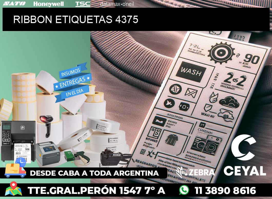 RIBBON ETIQUETAS 4375