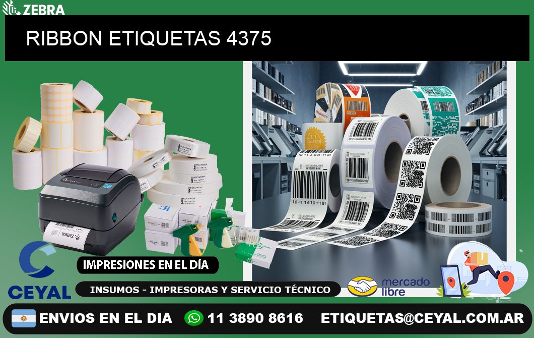 RIBBON ETIQUETAS 4375