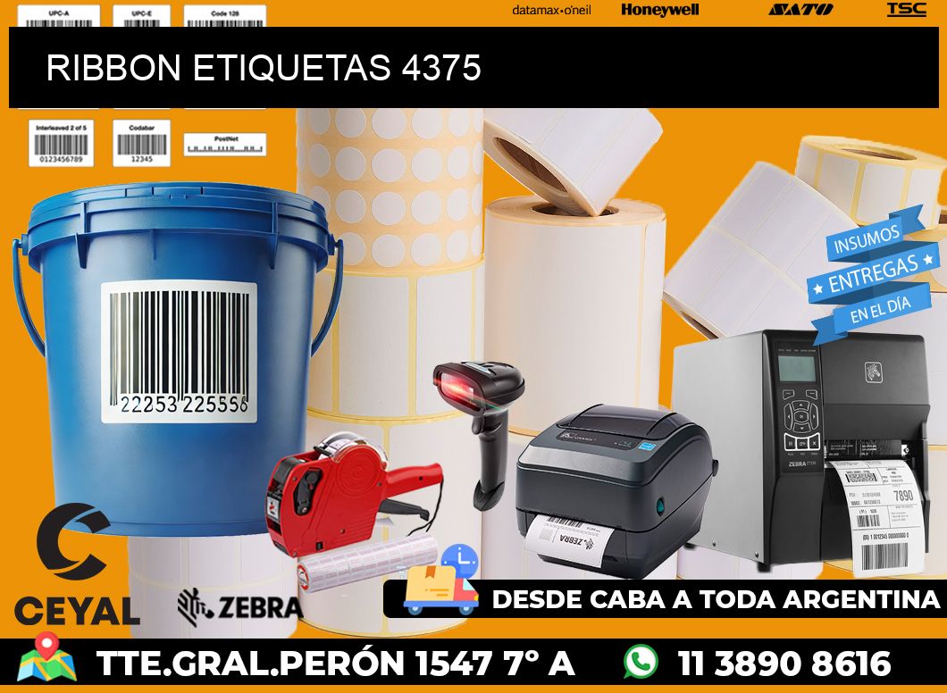 RIBBON ETIQUETAS 4375