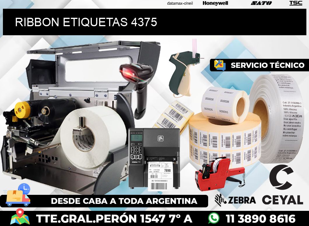 RIBBON ETIQUETAS 4375