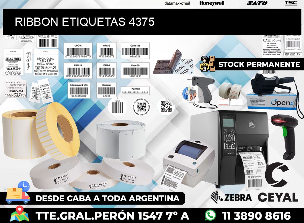 RIBBON ETIQUETAS 4375