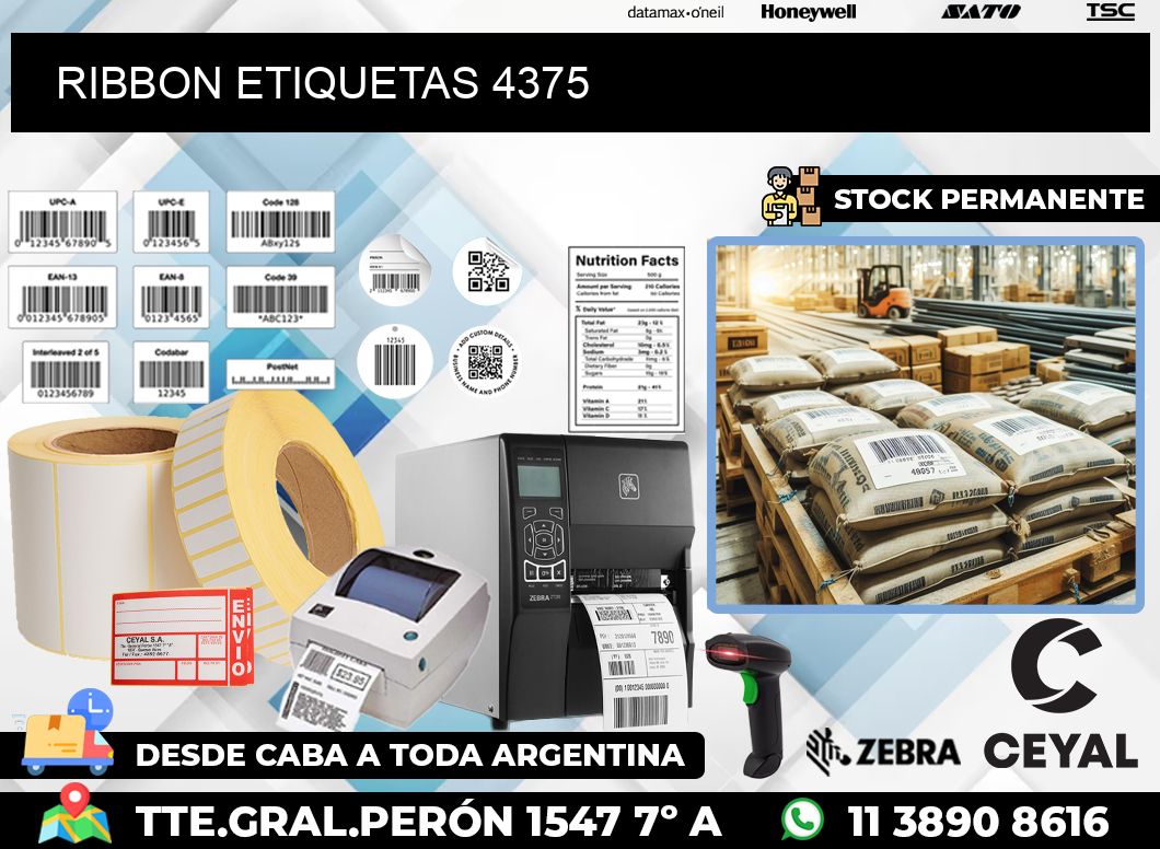 RIBBON ETIQUETAS 4375