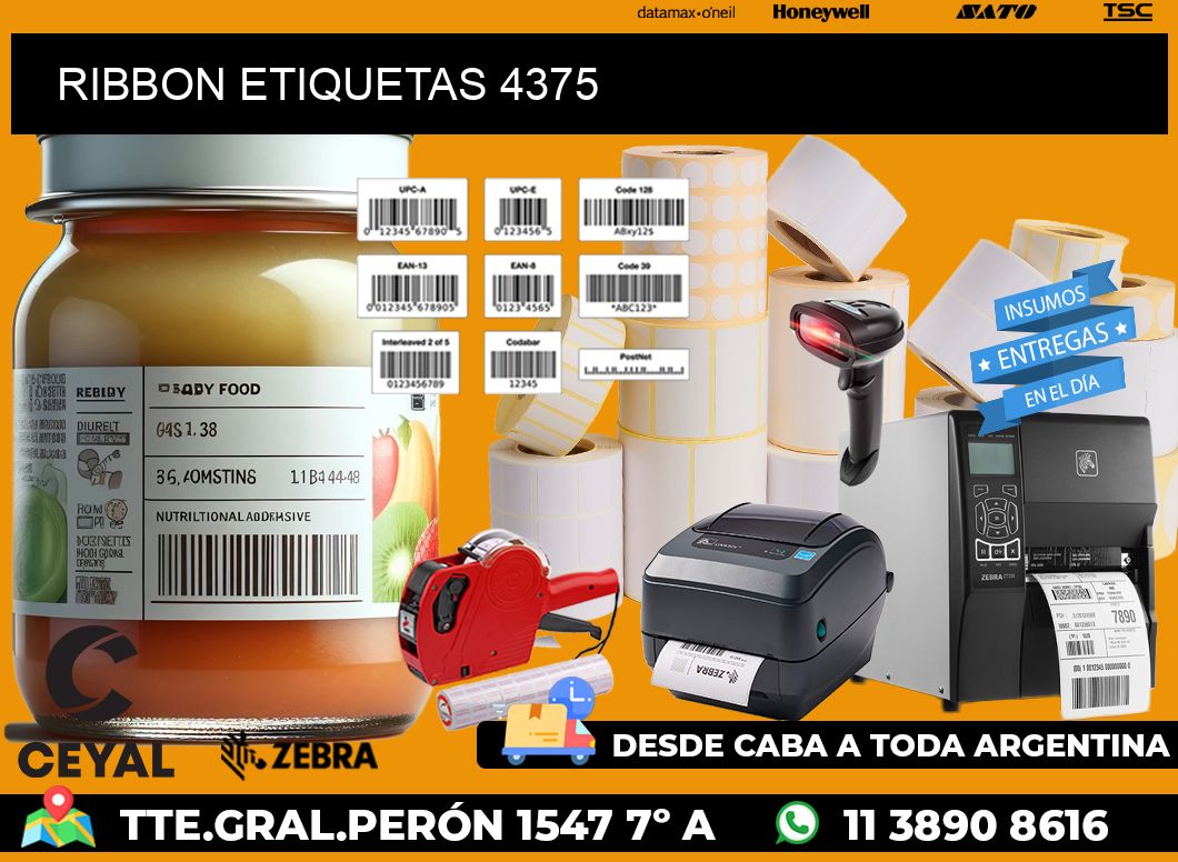 RIBBON ETIQUETAS 4375