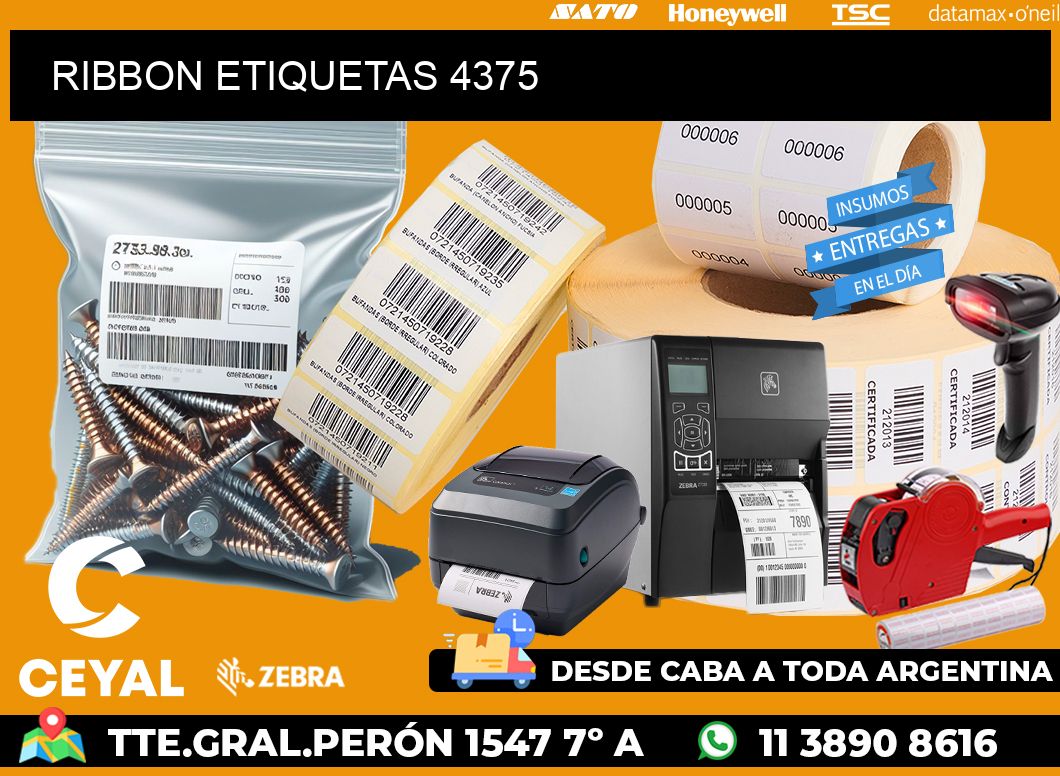 RIBBON ETIQUETAS 4375