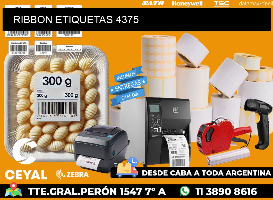 RIBBON ETIQUETAS 4375