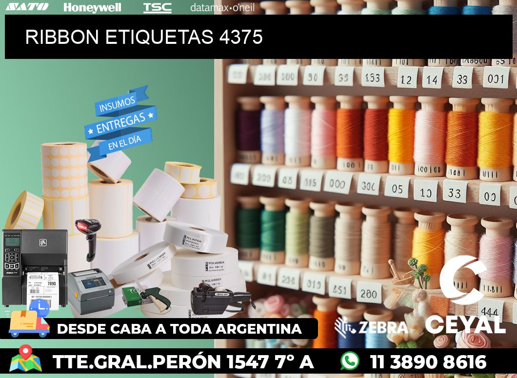 RIBBON ETIQUETAS 4375