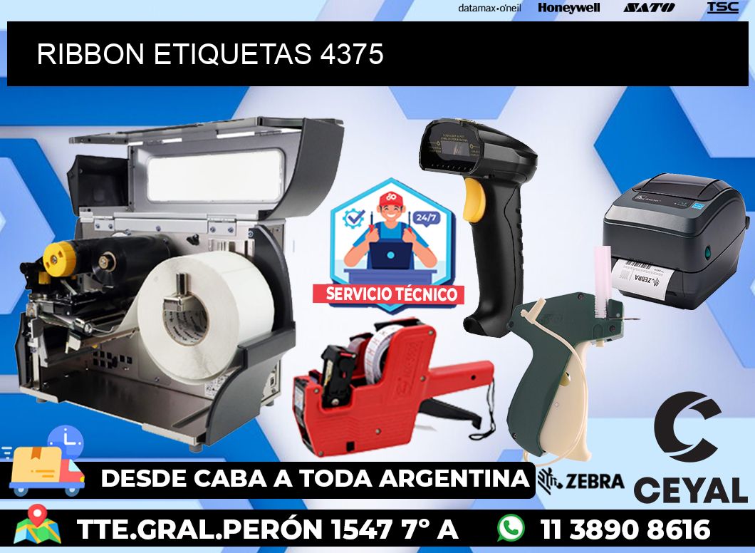 RIBBON ETIQUETAS 4375