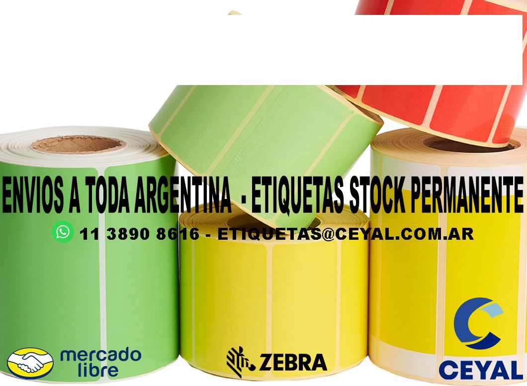 124 ETIQUETAS DE PAPEL TERMICO 71 x 41 x500 UNIDADES