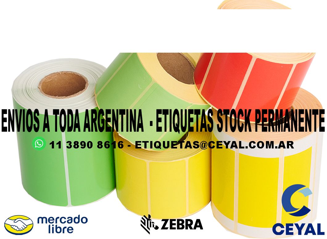 129 ETIQUETAS PAPEL TERMICO 58 x 44 X1600 UNIDADES