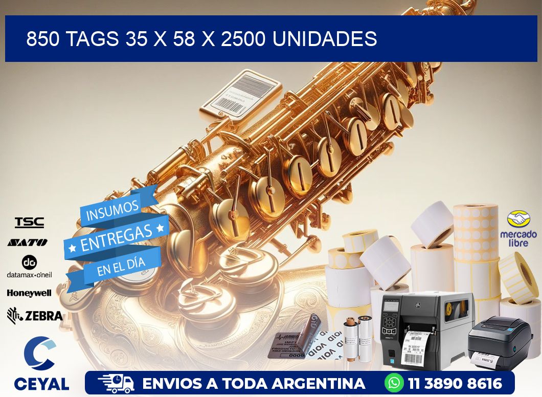 850 TAGS 35 x 58 X 2500 UNIDADES