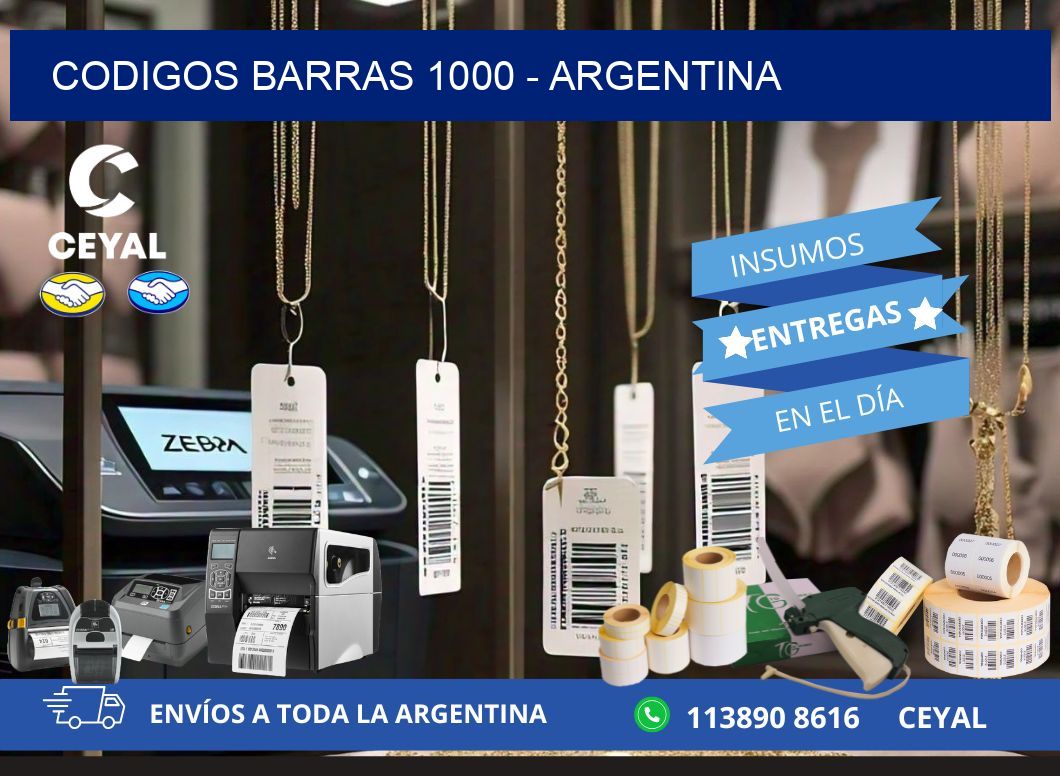 CODIGOS BARRAS 1000 - ARGENTINA