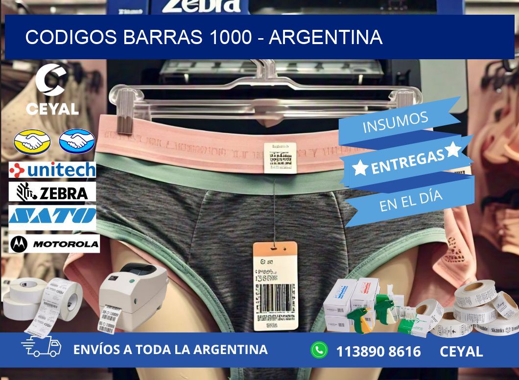 CODIGOS BARRAS 1000 – ARGENTINA