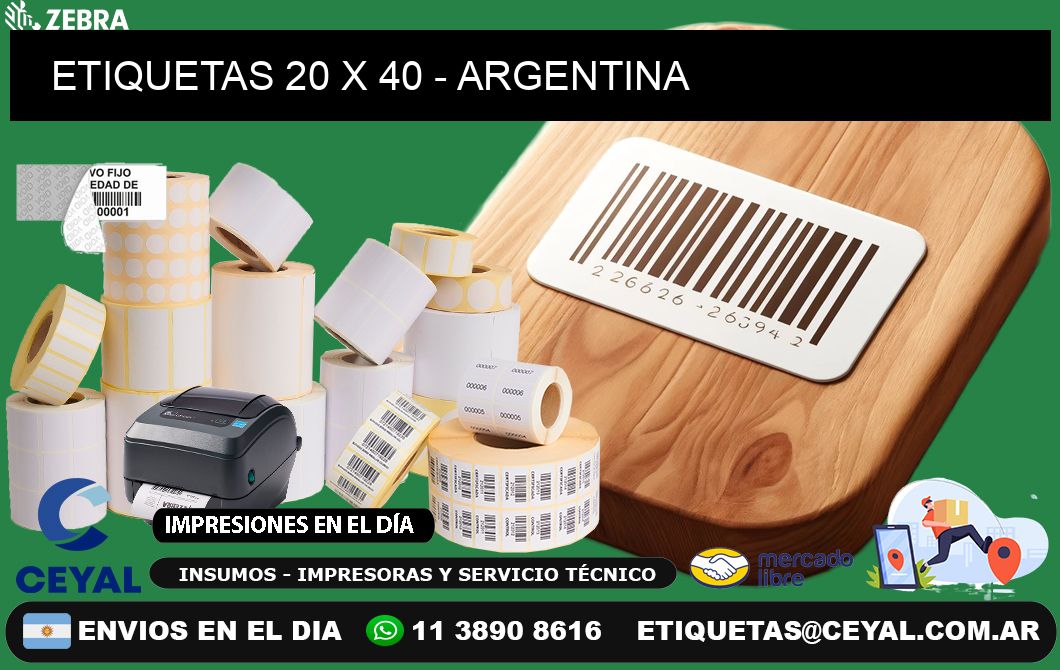 ETIQUETAS 20 x 40 - ARGENTINA