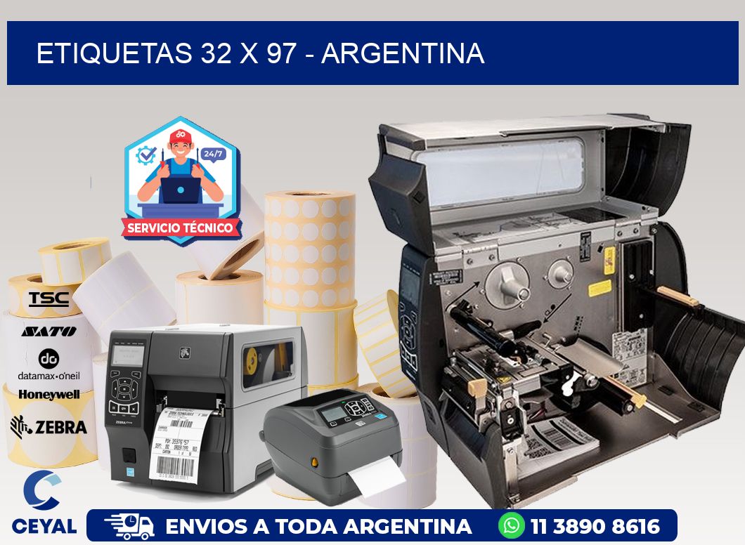 ETIQUETAS 32 x 97 - ARGENTINA