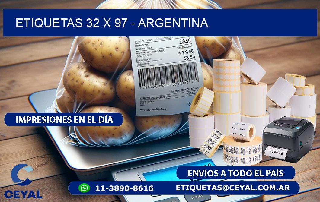 ETIQUETAS 32 x 97 - ARGENTINA