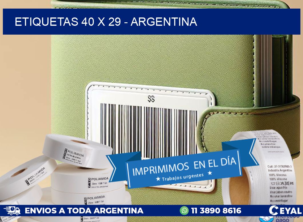 ETIQUETAS 40 x 29 - ARGENTINA