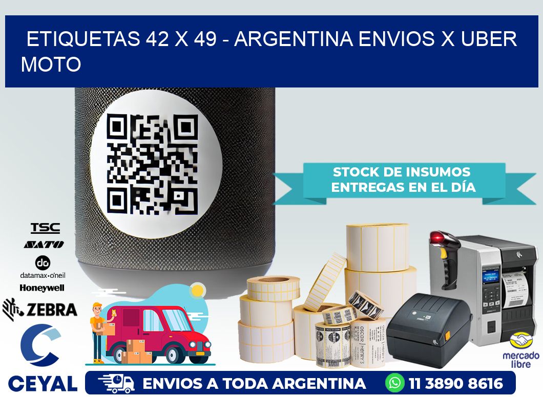 ETIQUETAS 42 x 49 – ARGENTINA ENVIOS X UBER MOTO