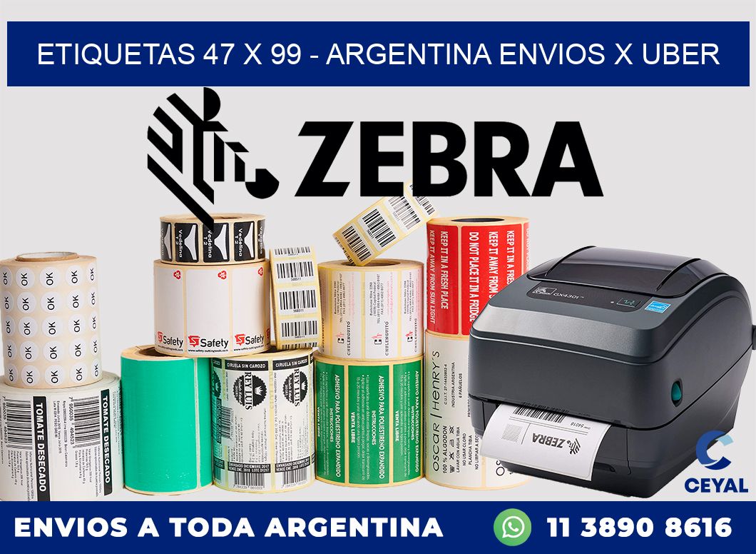 ETIQUETAS 47 x 99 – ARGENTINA ENVIOS X UBER