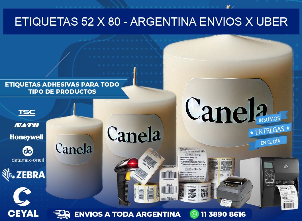 ETIQUETAS 52 x 80 – ARGENTINA ENVIOS X UBER