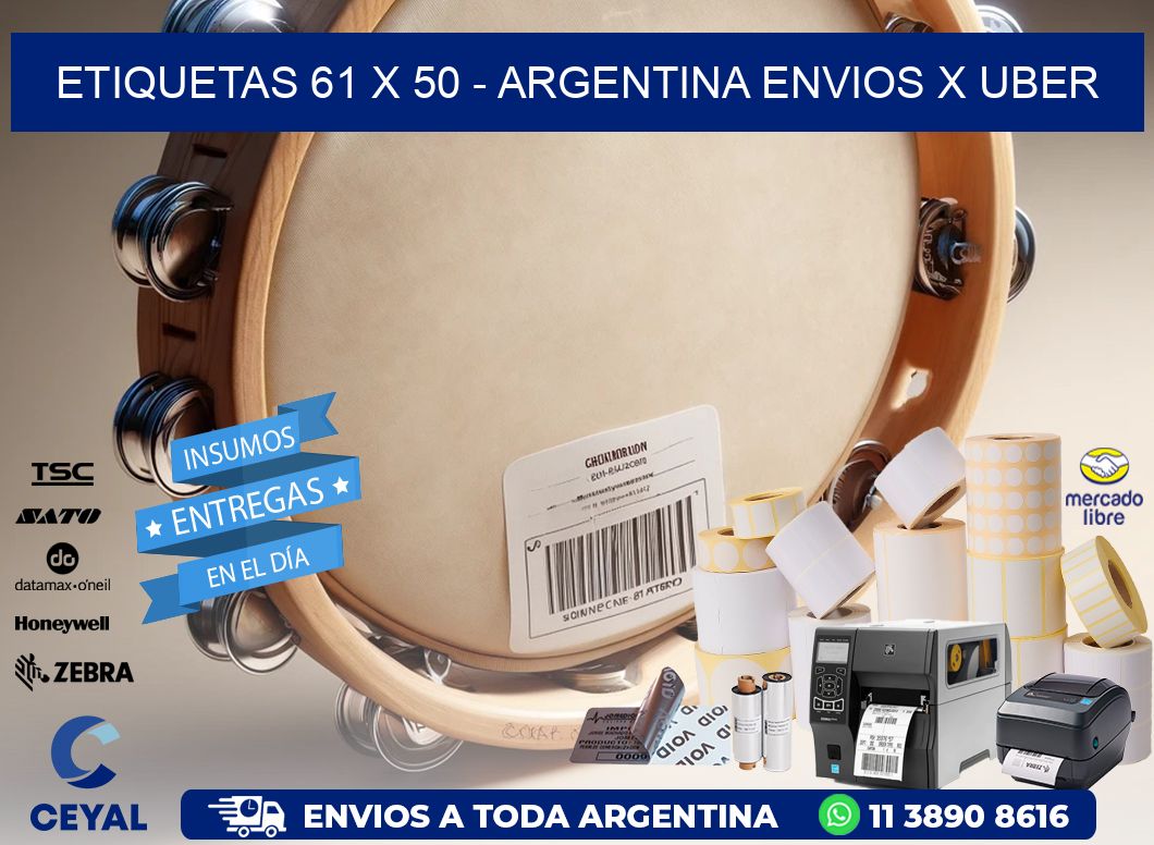 ETIQUETAS 61 x 50 - ARGENTINA ENVIOS X UBER