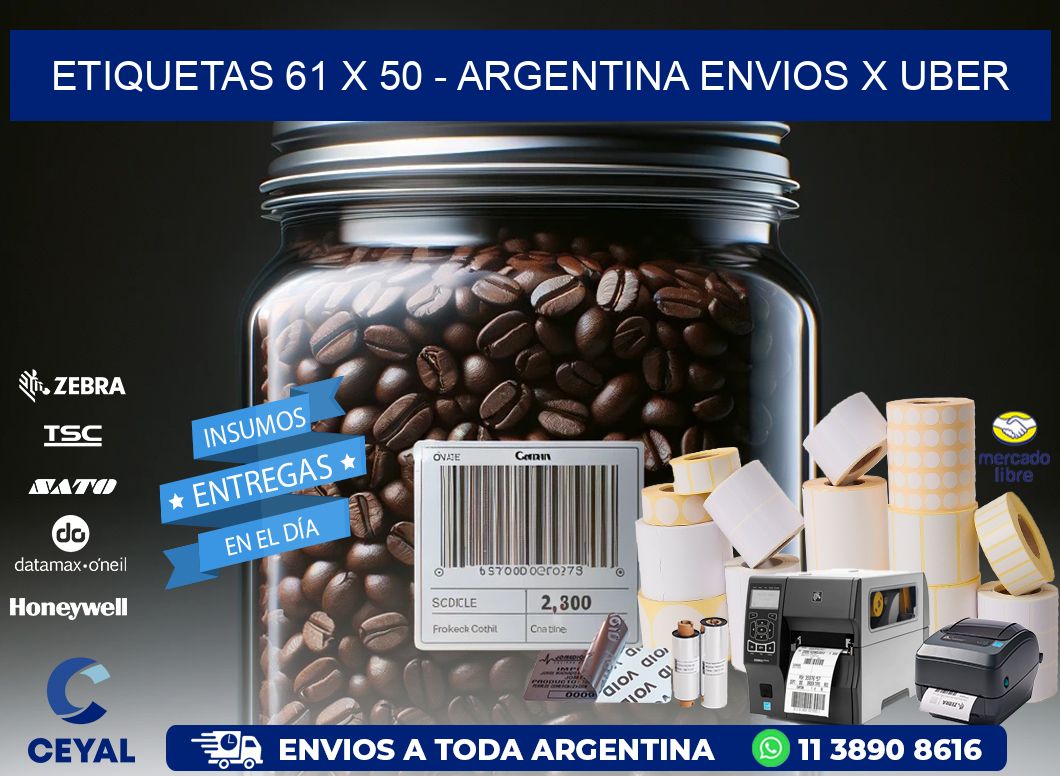 ETIQUETAS 61 x 50 - ARGENTINA ENVIOS X UBER