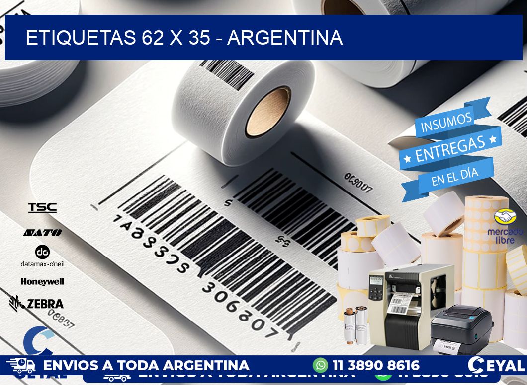 ETIQUETAS 62 x 35 - ARGENTINA