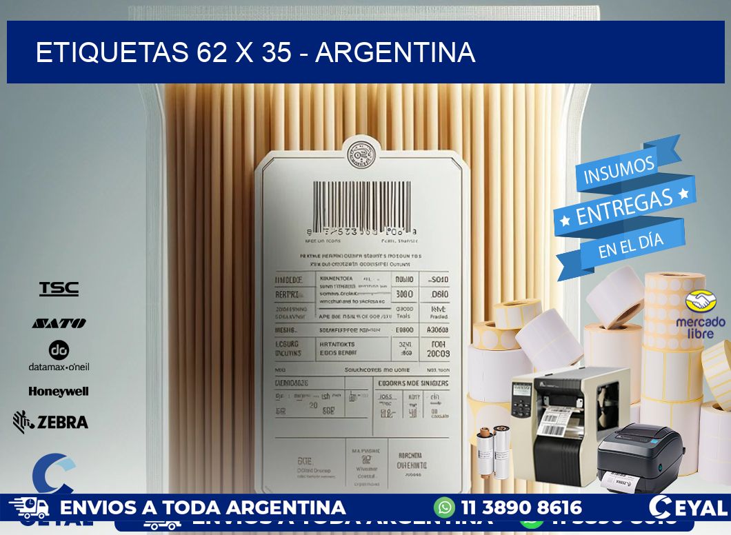 ETIQUETAS 62 x 35 - ARGENTINA