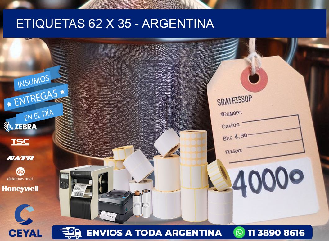 ETIQUETAS 62 x 35 - ARGENTINA